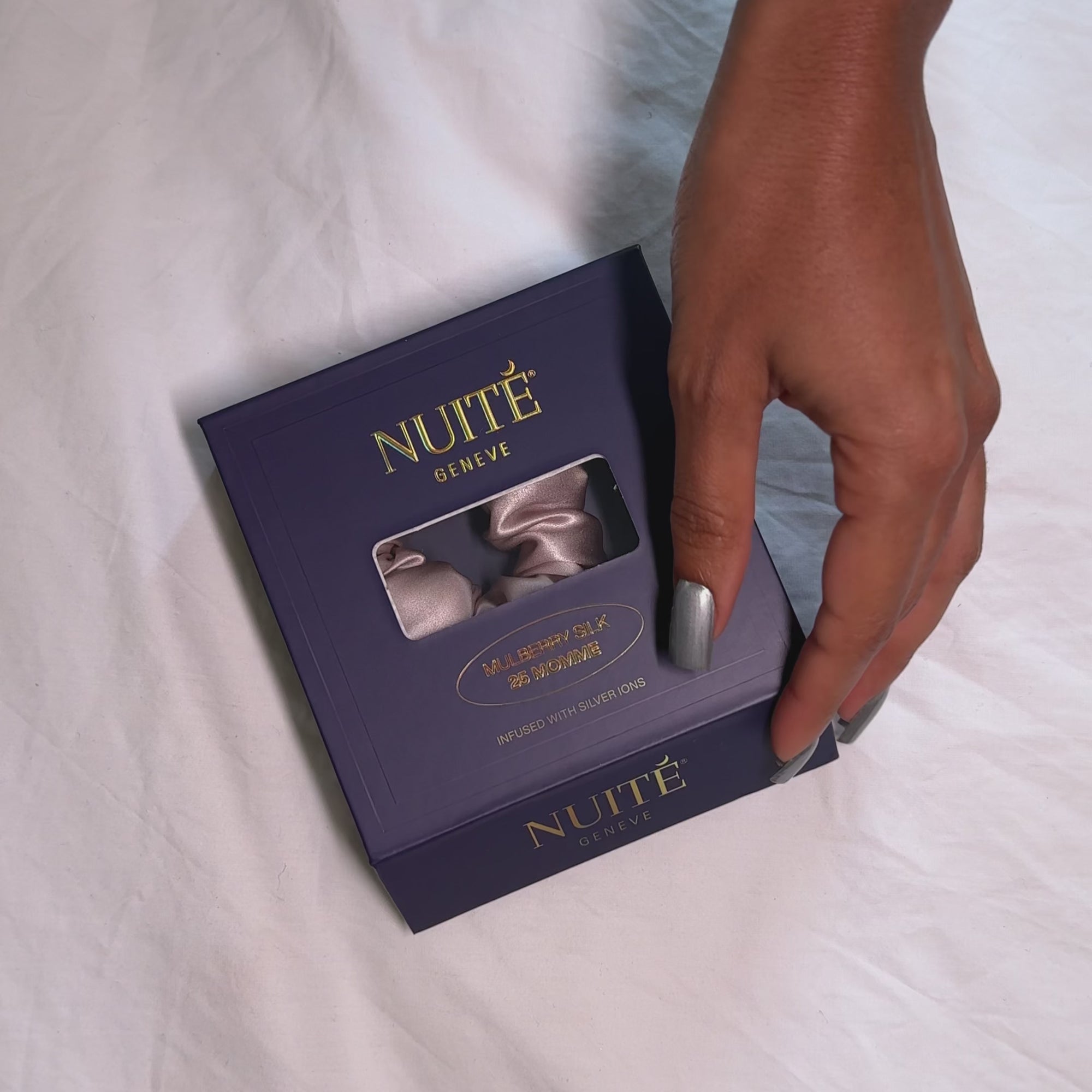 Chouchou Large en Soie Premium - Nº88 Souffle d’un Rêve