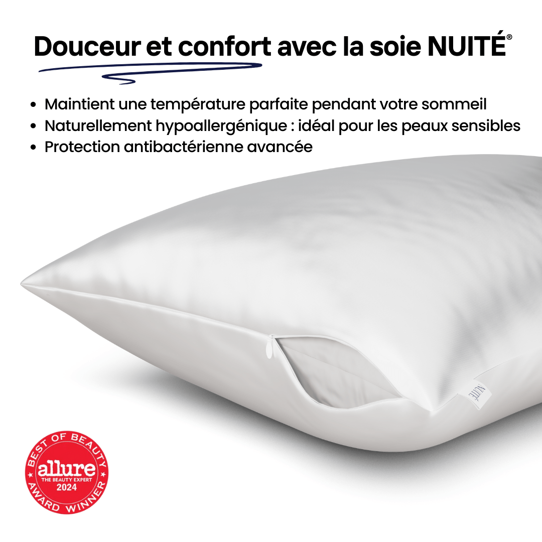 Taie d'Oreiller en Soie Premium - Nº01 Matin d’Hiver - NUITE®