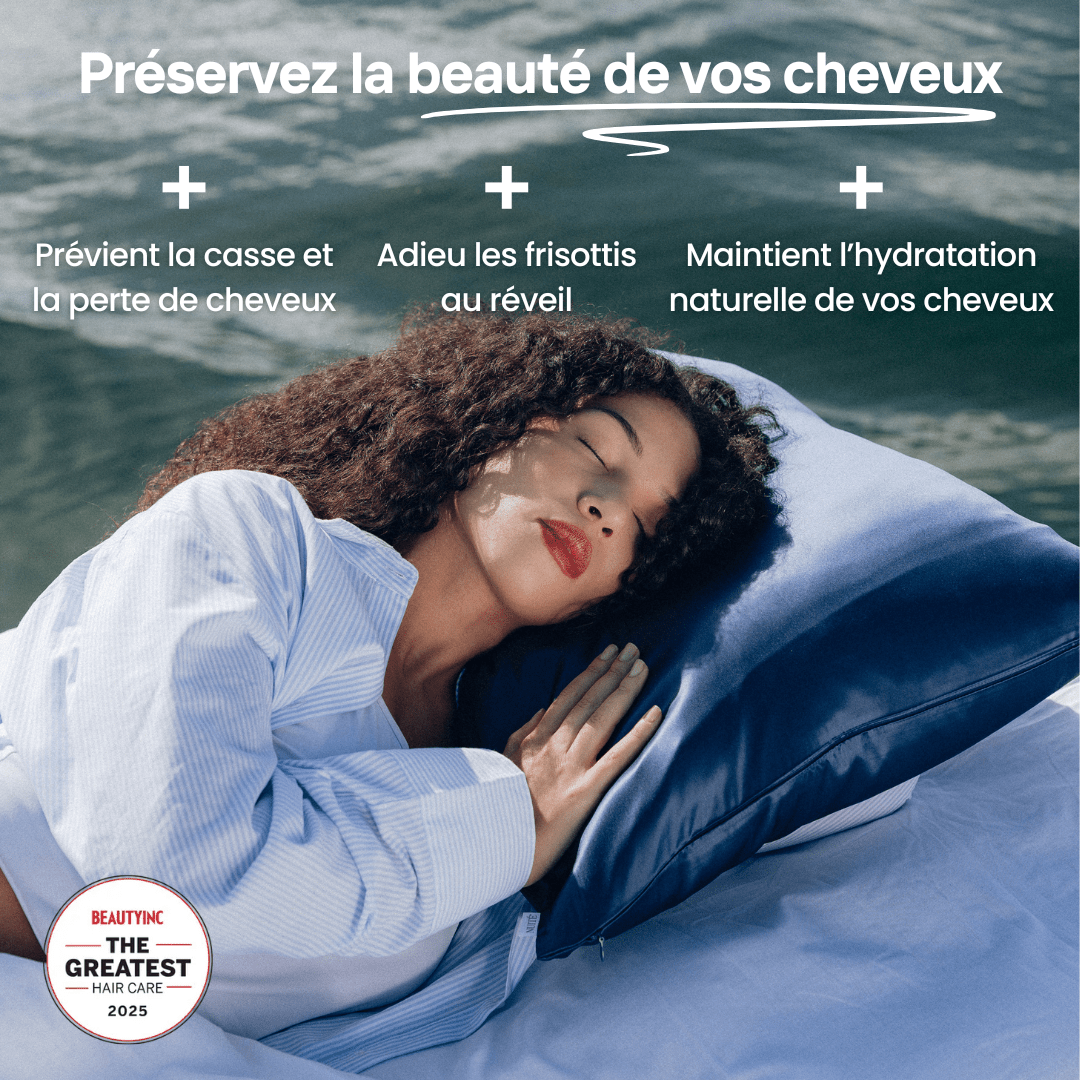 Taie d'Oreiller en Soie Premium - Nº19 Ciel de Minuit - NUITE®