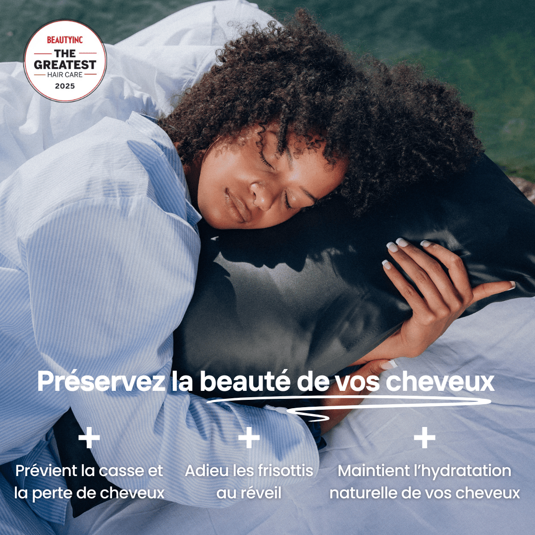 Taie d'Oreiller en Soie Premium - Nº45 Éternelle Nuit - NUITE®