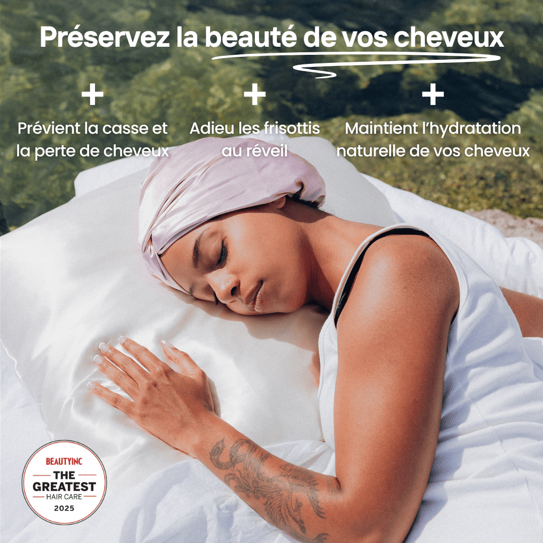 Bonnet en soie : le secret d'une chevelure sublimée au réveil - NUITE®