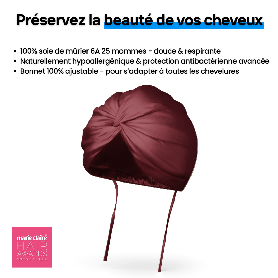 Bonnet en Soie Premium - Nº14 Mon Amour - NUITE®