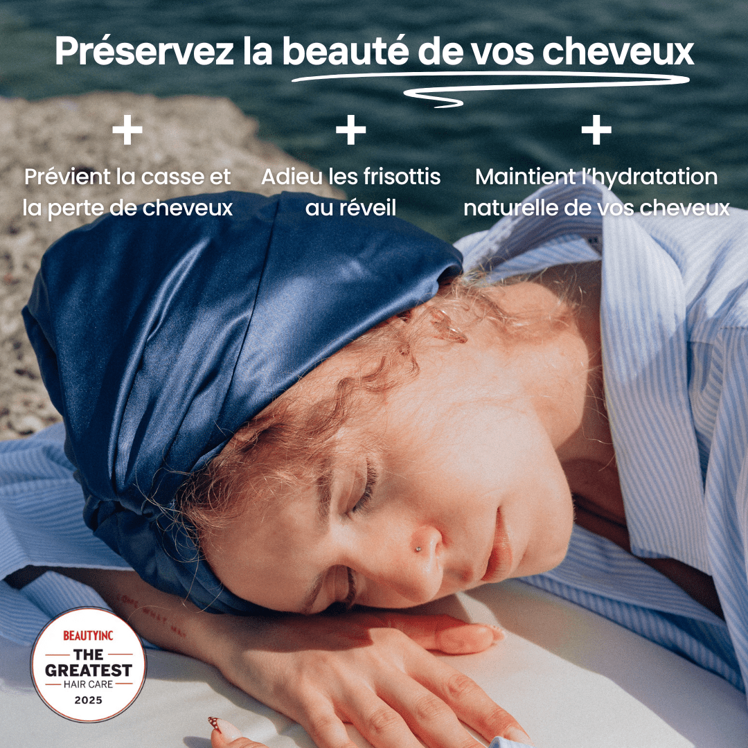 Bonnet en Soie Premium - Nº19 Ciel de Minuit - NUITE®
