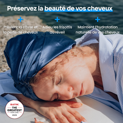 Bonnet en Soie Premium - Nº19 Ciel de Minuit - NUITE®