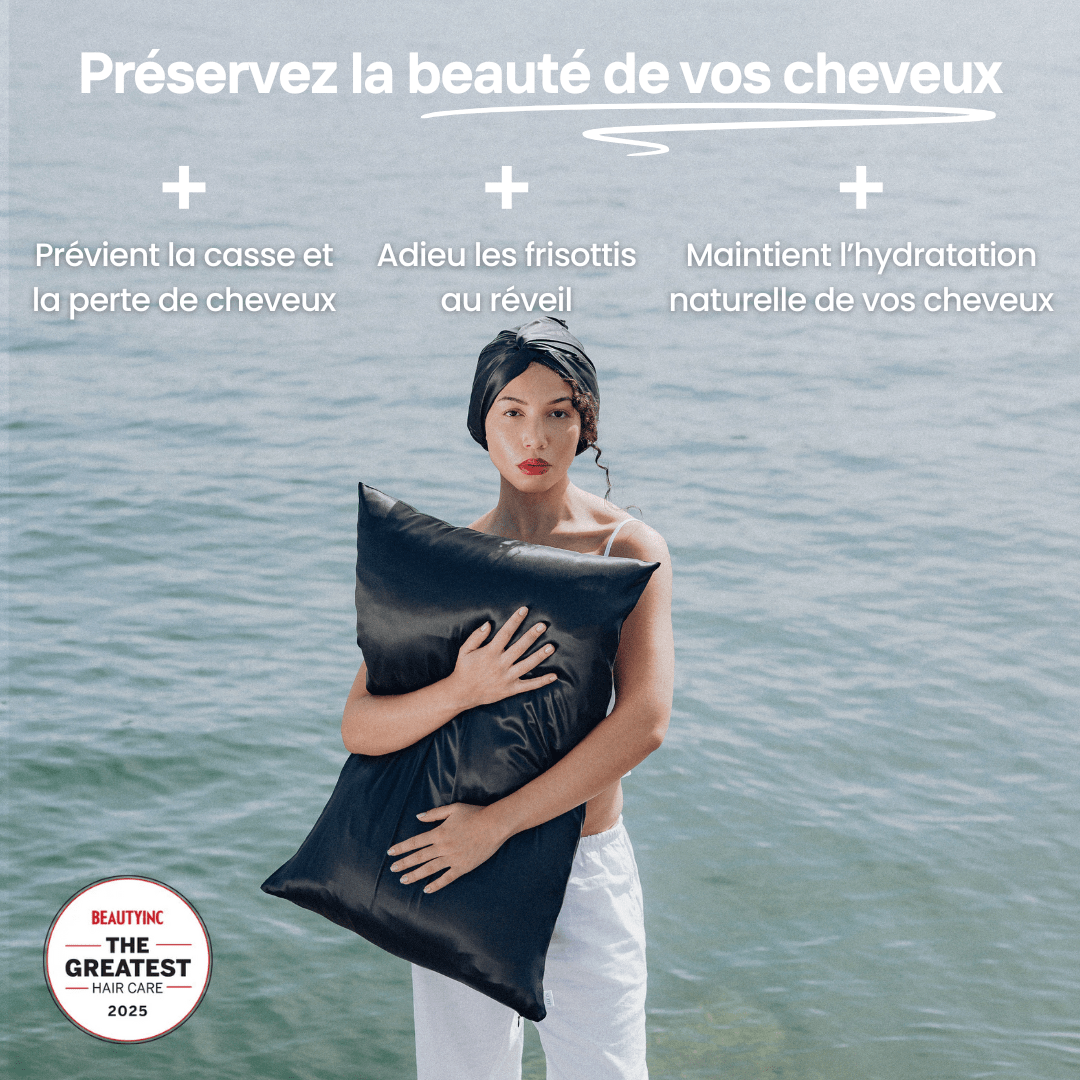 Bonnet en Soie Premium - Nº45 Éternelle Nuit - NUITE®