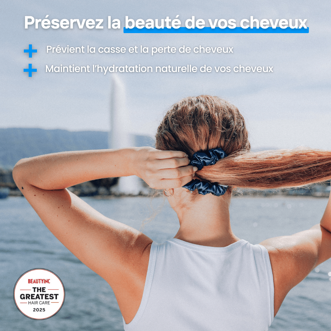 Chouchou Large en Soie Premium - Nº19 Ciel de Minuit - NUITE®