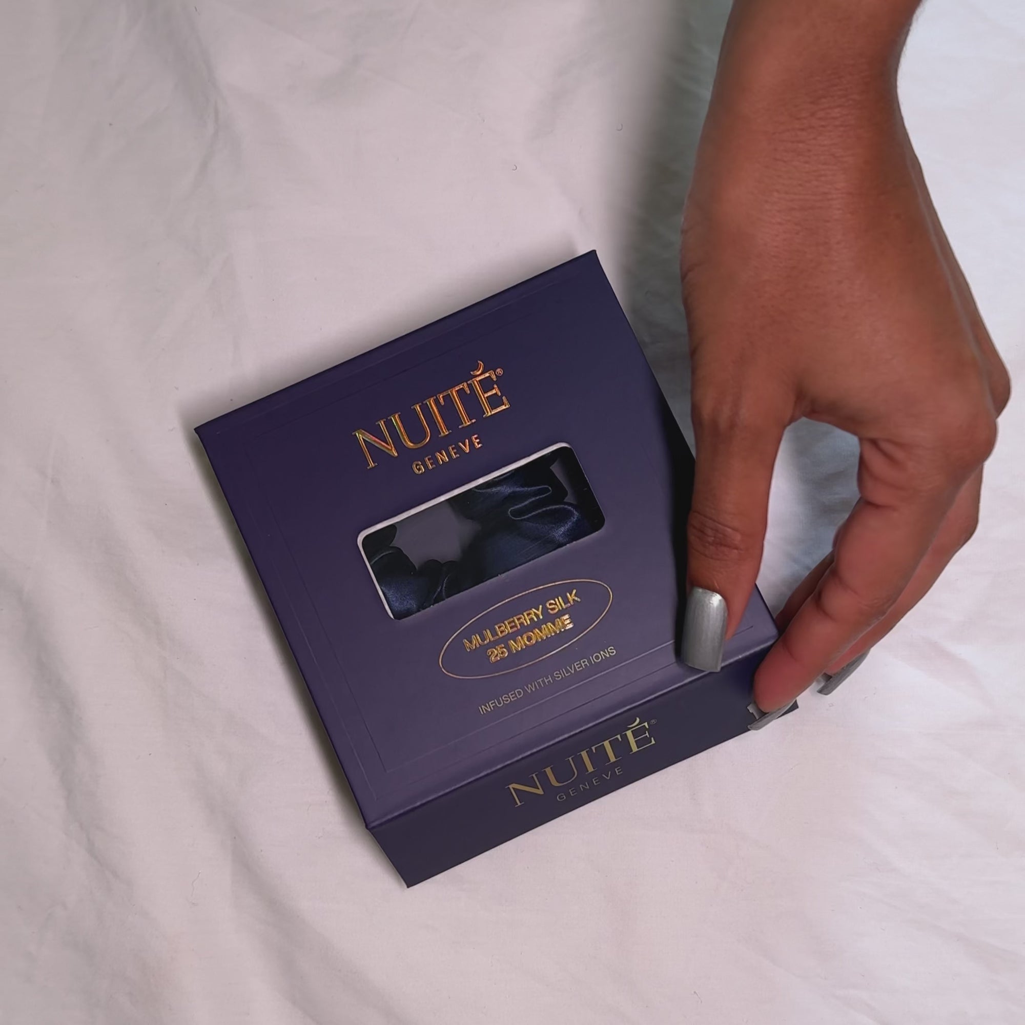 Chouchou Large en Soie Premium - Nº19 Ciel de Minuit