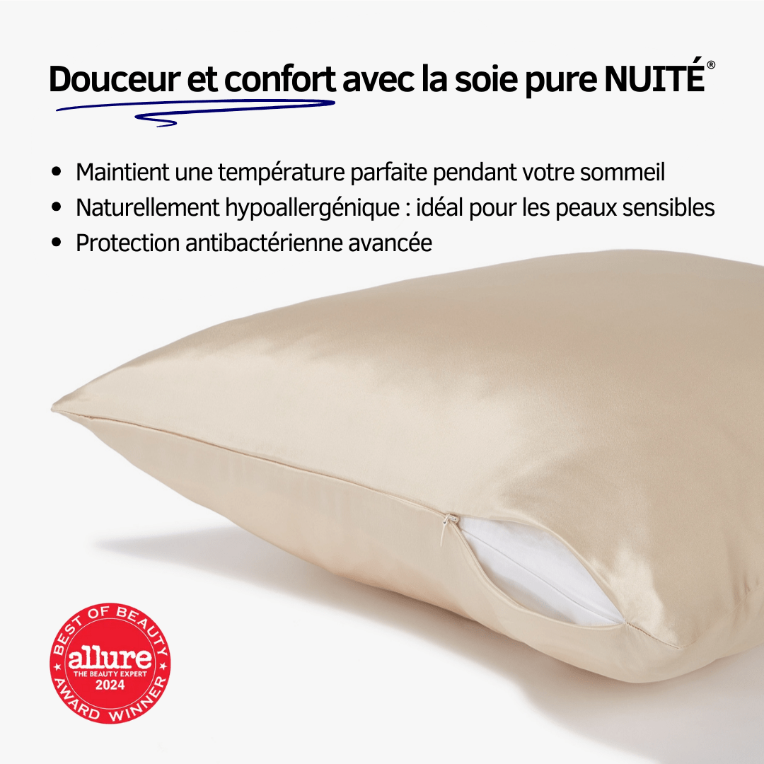 Taie d'Oreiller en Soie Brodée - Nº29 Joie de Vivre - NUITE®