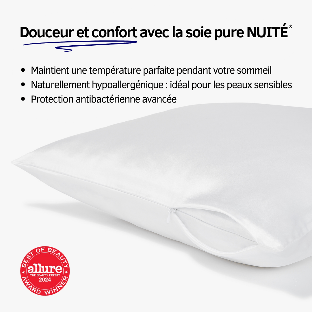 Taie d'Oreiller en Soie Premium - Nº01 Matin d’Hiver - NUITE®