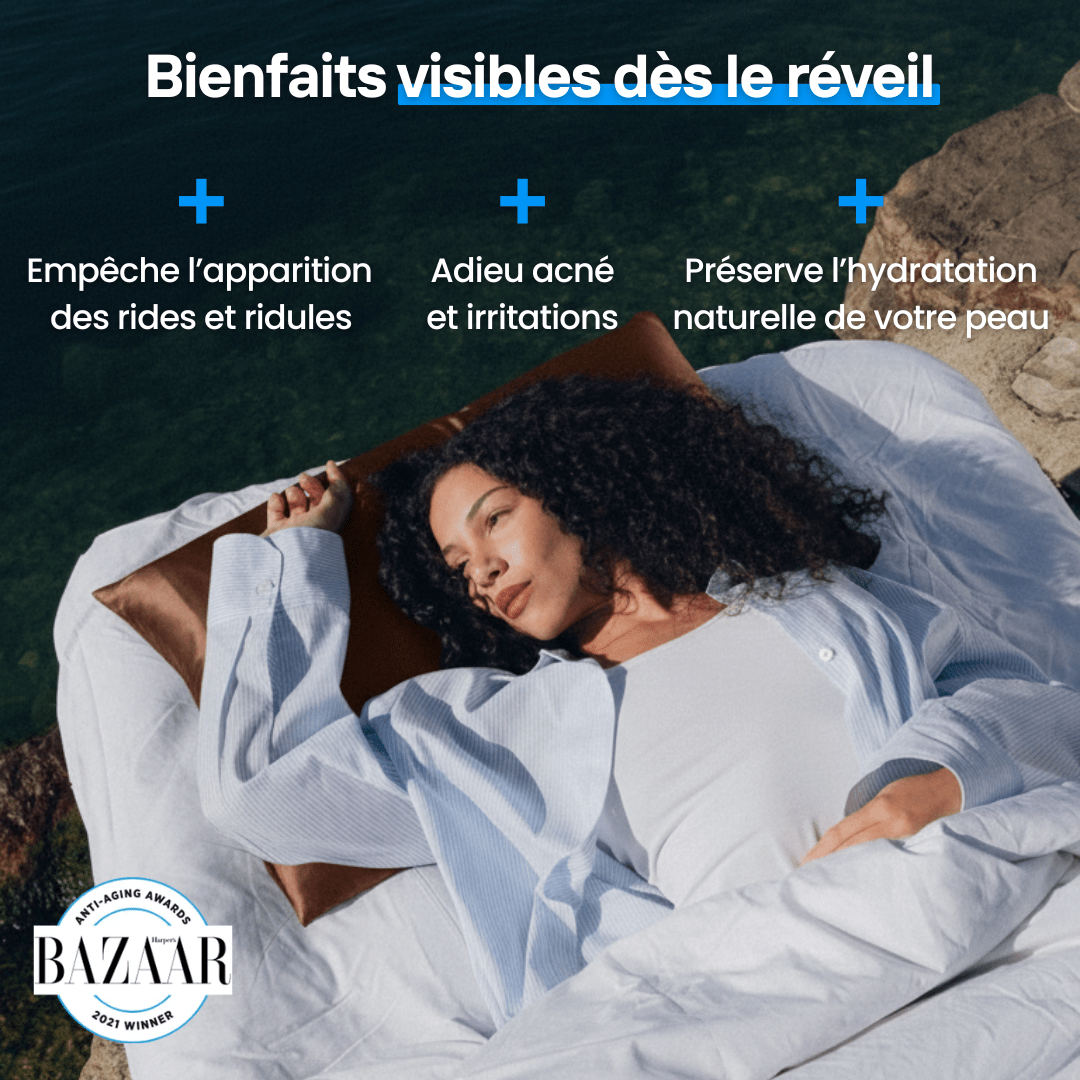 Taie d'Oreiller en Soie Premium - Nº40 Ébène Royal - NUITE®