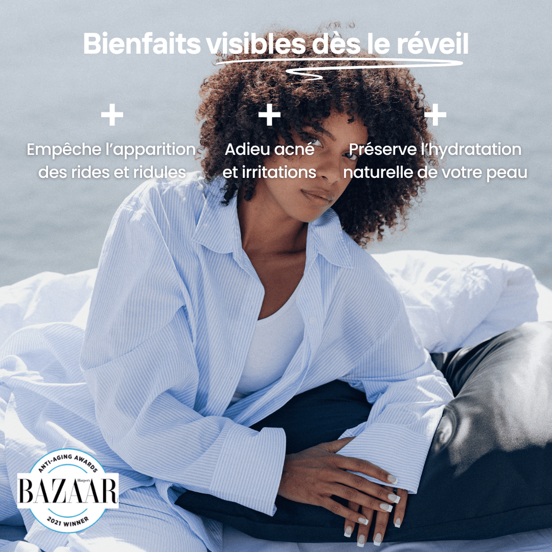 Taie d'Oreiller en Soie Premium - Nº45 Éternelle Nuit - NUITE®