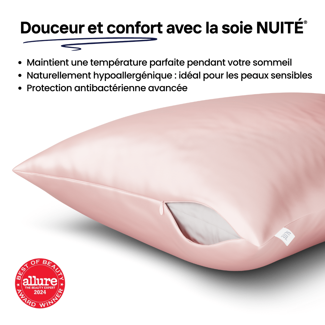 Taie d'Oreiller en Soie Premium - Nº88 Souffle d’un Rêve - NUITE®