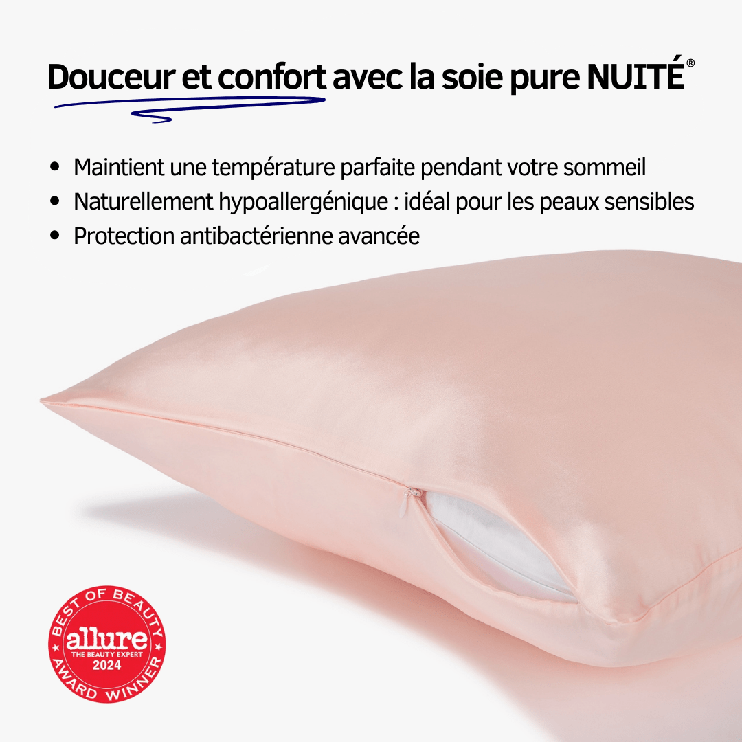 Taie d'Oreiller en Soie Premium - Nº88 Souffle d’un Rêve - NUITE®